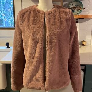 Promesa Faux Fur Coat with Studs